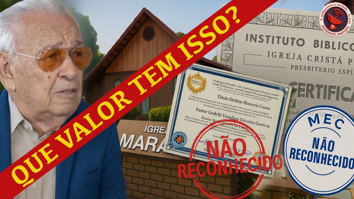 O VALOR ACADÊMICO DOS DIPLOMAS DE GEDELTI: SEM RECONHECIMENTO PELO MEC!