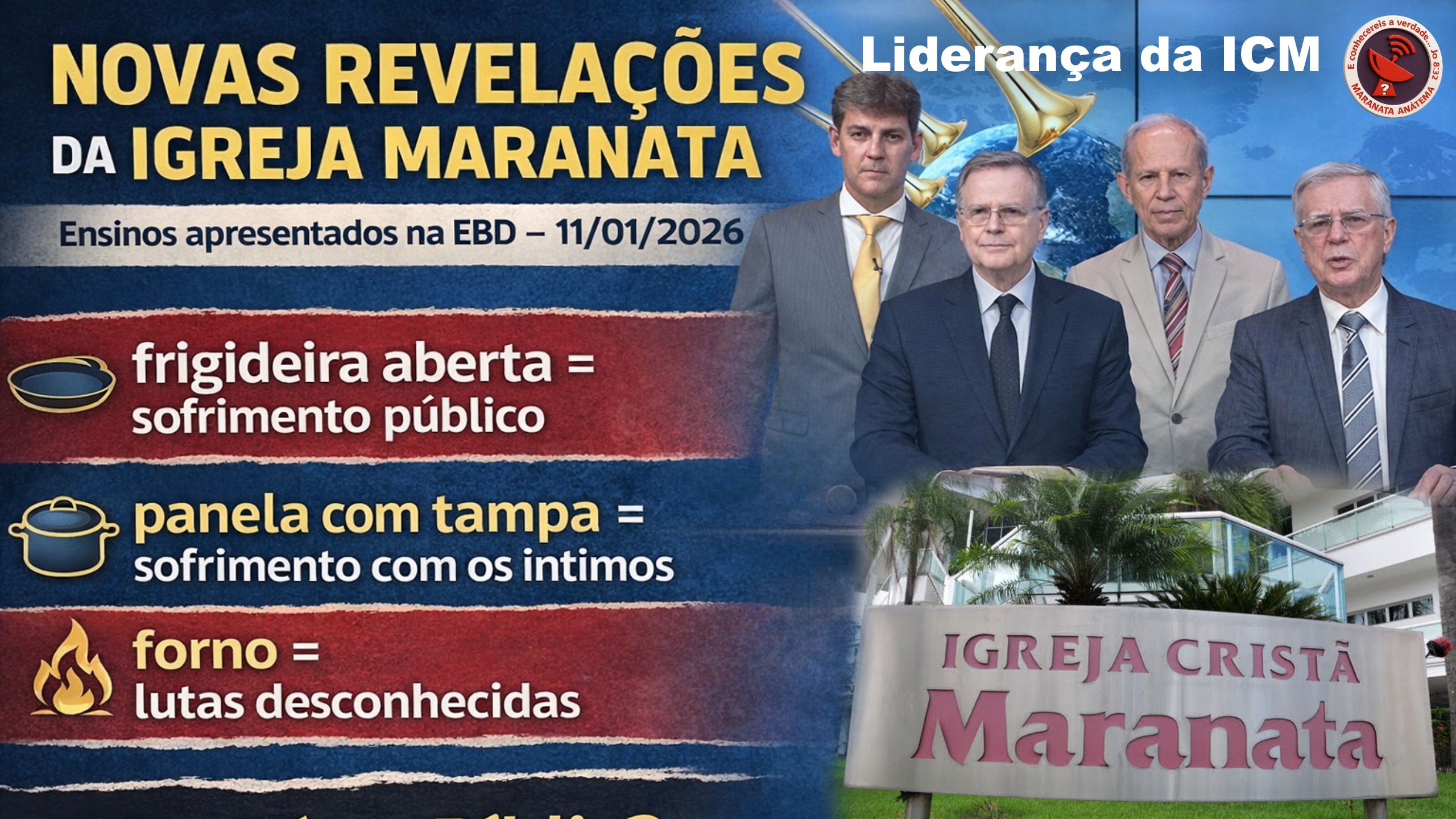 NOVAS REVELAÇÕES DA IGREJA MARANATA: EBD de 11/01/2026